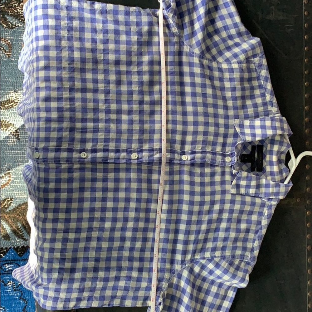 J.Crew Periwinkle checked shirt. Gingham! - Picture 5 of 7
